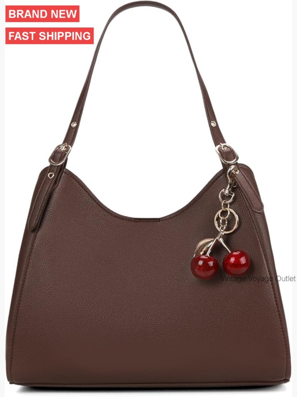 Large Slouchy Hobo Tote Bag PU Leather Shoulder Purse for Work Daily